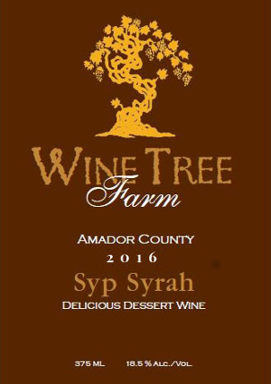 2016 Syp Syrah - port-style Dessert Wine