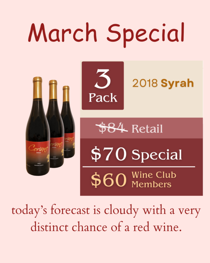 2025 March Special - 3-pack 2018 Corinne Syrah